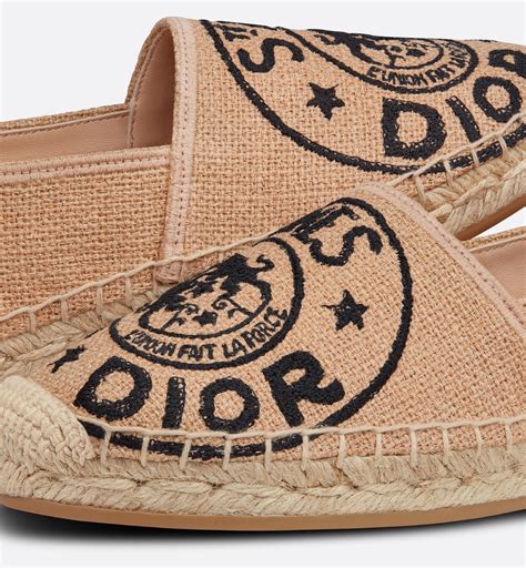 Dior Granville Espadrille Natural Raffia